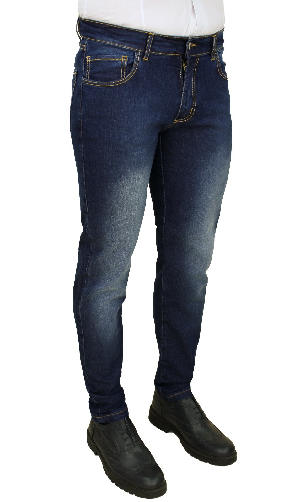 Jeans uomo blu scuro chino's Sartoriali Denim Pantaloni slim fit da 42 a 60